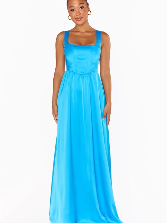 Show Me Your MuMu Dresses & Skirts - Show Me Your MuMu Square-Neck Maxi Dress in Azure Blue Luxe